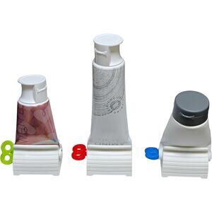 Tube Squeezer Toothpaste Rollers Clip Holder Winder 3 Pack